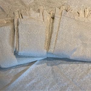 Set of 4 Ivory curtain panels